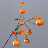 Simulated berries with cream hanging hanging persimmon home decoration plant fruit branch foam manufacturers wholesale