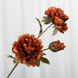 Simulate 3 immortal peach peony wedding rose ceiling flower row lead home decoration artificial flowers