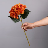 Emulation flower home decoration flower arrangement accessories single two leaf hydrangea
