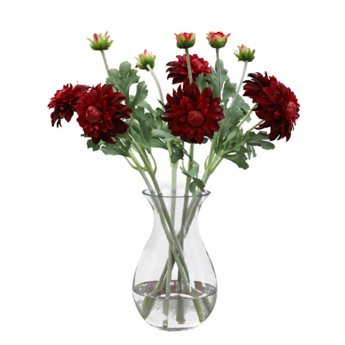 Wedding simulation flower hotel home decoration photography props 2 head single feel dahlia
