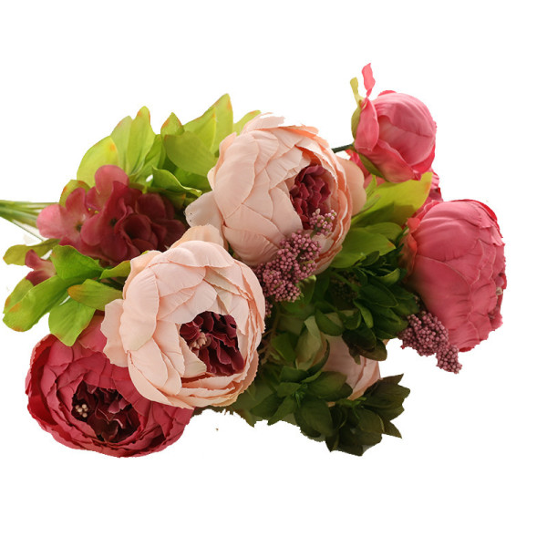 Cross border decorative home flower design European 13 peony bud core