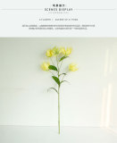 Simulated flower wedding big branch feel 6 head strange lily home decoration flame Garland green wholesale