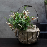 Simulation of small sea urchin Eucalyptus bundle front desk living room decorated with artificial plants