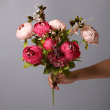 Cross border decorative home flower design European 13 peony bud core