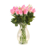 Simulated flower feel moisturizing rose bud wedding holding flower hotel home decoration artificial flower shooting props