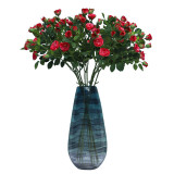 Simulated 9 head small rose home decoration placed flowers wedding decoration