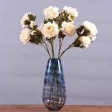 Simulate 3 immortal peach peony wedding rose ceiling flower row lead home decoration artificial flowers