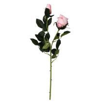 Manufacturer multi - head emulation flower European style artificial flower single branch 2 Bulgaria rose