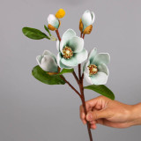 Home furnishing simulation piece single branch 5 fork feel foam simulation magnolia