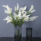 2021Manufacturer wholesale home decoration simulation flower single branch multi fork long pole plush Acacia