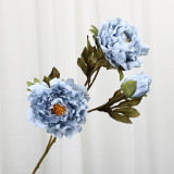 Simulate 3 immortal peach peony wedding rose ceiling flower row lead home decoration artificial flowers