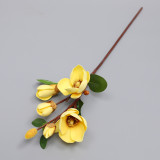 Home furnishing simulation piece single branch 5 fork feel foam simulation magnolia