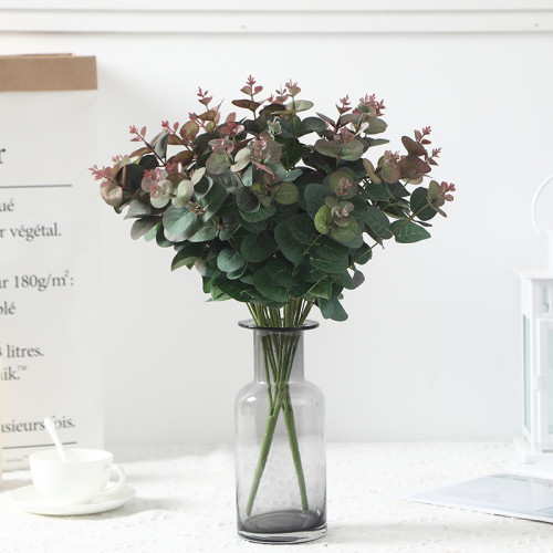 Simulation flower 5 forks bundle money leaves copper money leaves eucalypt wedding simulation plant wall