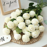 Simulated single branch Three head small Lu Lian home interior decoration photo props bouquet of artificial flowers