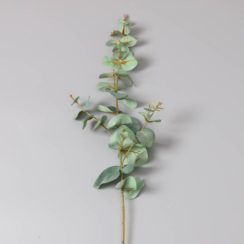 Living room decoration simulation eucalypto single branch wool pulp cloth small money leaf