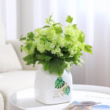Simulated flower 4 head Hydrangea wedding road lead home decoration artificial plants potted green plants manufacturers wholesal