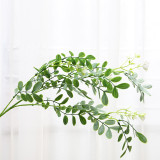 Home decoration green plant shooting props simulation leaves soft plastic locust leaves