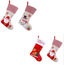 Decoration Cute Snowman Reindeer Colorful Christmas Stockings