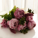 Cross border decorative home flower design European 13 peony bud core