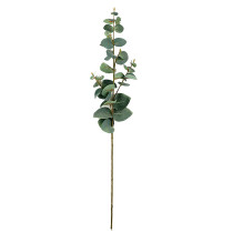 Living room decoration simulation eucalypto single branch wool pulp cloth small money leaf