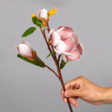 Home furnishing simulation piece single branch 5 fork feel foam simulation magnolia