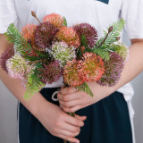 Simulated green plants thorn tail green onion small single branch home decoration artificial plant hotel window display