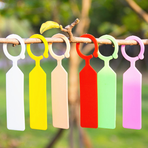 Colourful Waterproof Plastic Hanging garden ring label Garden Plant Ring tags
