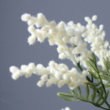 2021Manufacturer wholesale home decoration simulation flower single branch multi fork long pole plush Acacia