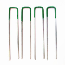 Green lawn nails U-shaped nails for fixing artificial turf and artificial grass nails