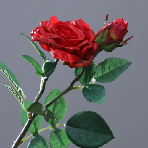 Simulate 2 hands moisturizing curling rose home furnishings artificial flowers green plants wedding decoration flowers