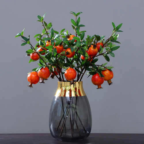 2021 Hot Selling Modern Home Decoration Artificial Flower Pomegranate Fruit Plants For Wedding Decor Backdrop