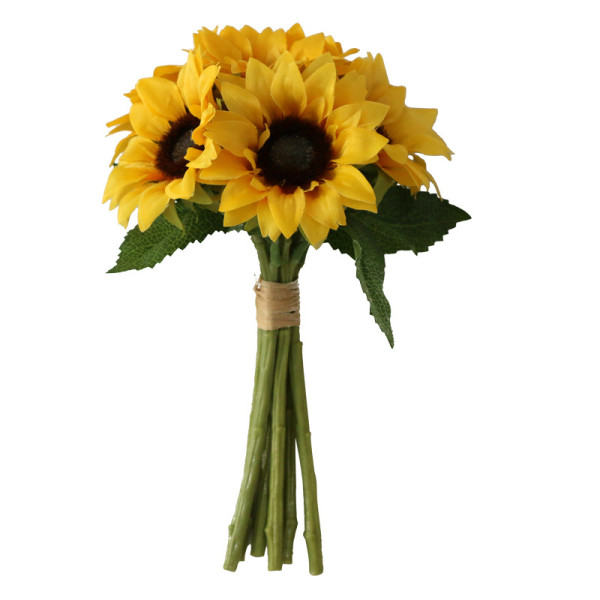 Manufacturer wholesale wedding wedding flower simulation with 6 bundles of sunflower