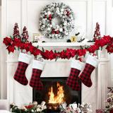New Design Plaid Elegant Christmas Stockings