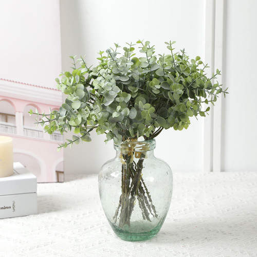 Simulation green plant eucalyptus leaf round leaf money leaf home decoration artificial