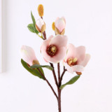 Home furnishing simulation piece single branch 5 fork feel foam simulation magnolia