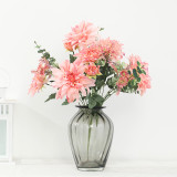 Simulated flower 12 head Oriental dahlia wedding home decoration artificial chrysanthemum dahlia flower manufacturers