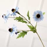 Simulated flower 4 forks single sunflower home decoration pile heart flower wedding holding flower photography props