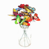 Simulation Plug Butterfly Mixed Color Single Layer Three-dimensional Plug Butterfly 3d Three-dimensional Gardening Ideas