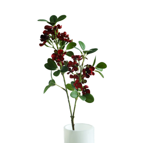 Emulated flower bean leaf flower round leaf hydrangea household artificial plant living room decoration wedding layout