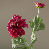 Wedding simulation flower hotel home decoration photography props 2 head single feel dahlia