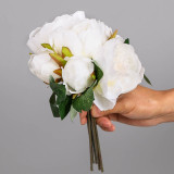 Artificial flowers indoor home decoration wedding decoration simulation bouquet 6 bundles of peony silk flowers