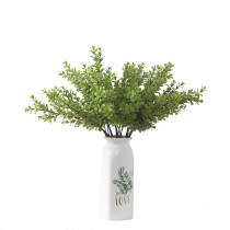 Simulated green plant single branch boxwood home decoration artificial plant flower arrangement bonsai photography cross border