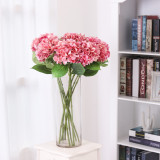 Good Quality Plastic Flowers Artificial Decoration 6 Color Simulated Hydrangea For Wedding Arrangement