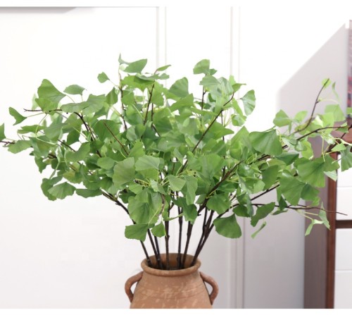 Artificial simulation plant ginkgo biloba wedding home decoration leaves wholesale