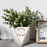 2021 Hot Selling Modern Home Decoration Three Color Green Plastic Artificial Eucalyptus Bundle From China