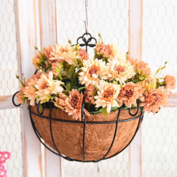 Creative Home Decoration Ornaments Plant Pots Balcony Flowerpot Coconut Palm Wall Hanging Balcony Pot