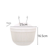 Creative Imitation Rattan Eco-Friendly Plastic Plant Pots Wall Hanging Balcony Pot
