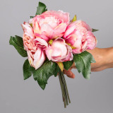 Artificial flowers indoor home decoration wedding decoration simulation bouquet 6 bundles of peony silk flowers