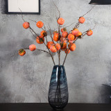 Simulated berries with cream hanging hanging persimmon home decoration plant fruit branch foam manufacturers wholesale