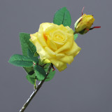 Simulate 2 hands moisturizing curling rose home furnishings artificial flowers green plants wedding decoration flowers